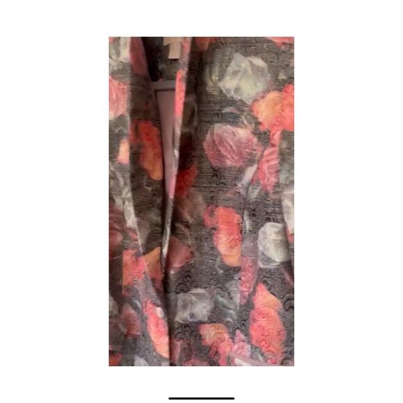 Logo by Lavish Women’s Blazer Jacket Floral Print Long Sleeve Dressy Evening M - Picture 3 of 7